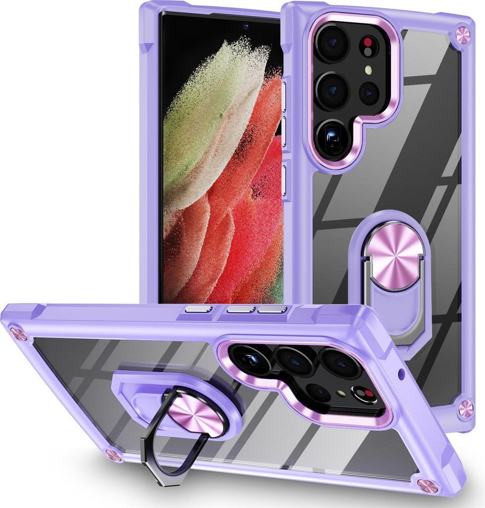 Handyhülle für Samsung Galaxy S22 Ultra Transparent High Tech Case Schutz Smartphonehülle Aufprallschutz