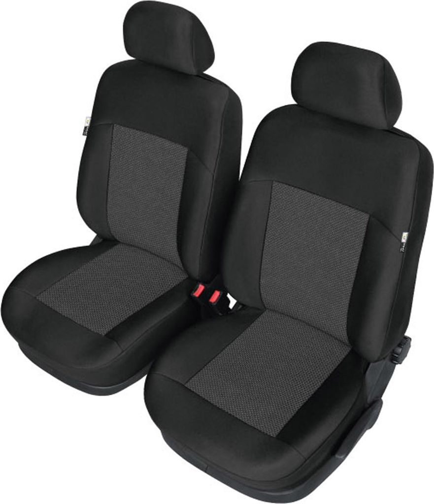 Autositzbezüge Schonbezüge Sitzbezug Auto Front 1+1 Schwarz für Renault Captur