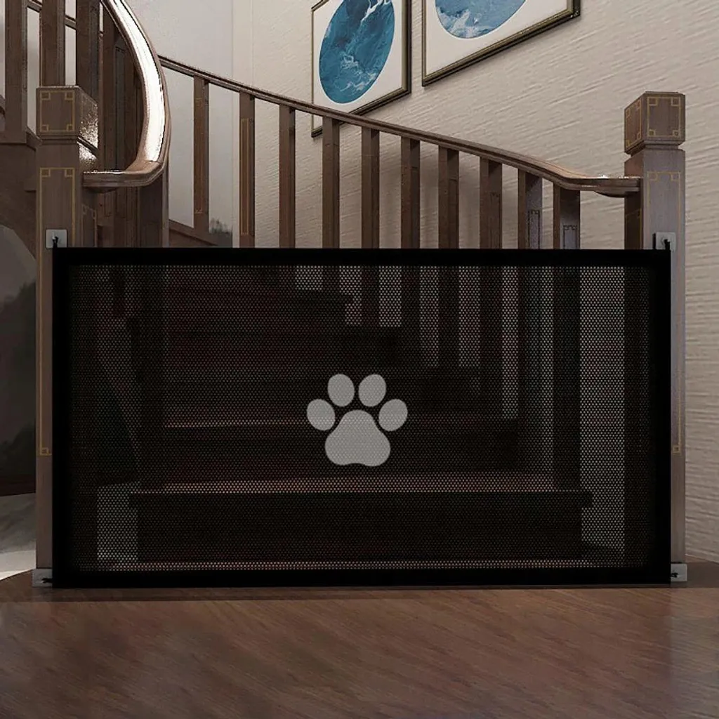 Barrière de sécurité XXL 180x78cm : Stop aux fugues de chiens et chats