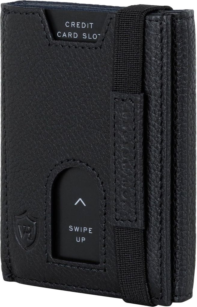 Leder Slim Wallet - Geldbeutel mit RFID Schutz - Mini Geldbörse für Herren und Damen - Kartenetui Echtleder Karten Portemonnaie klein - Kreditkar...
