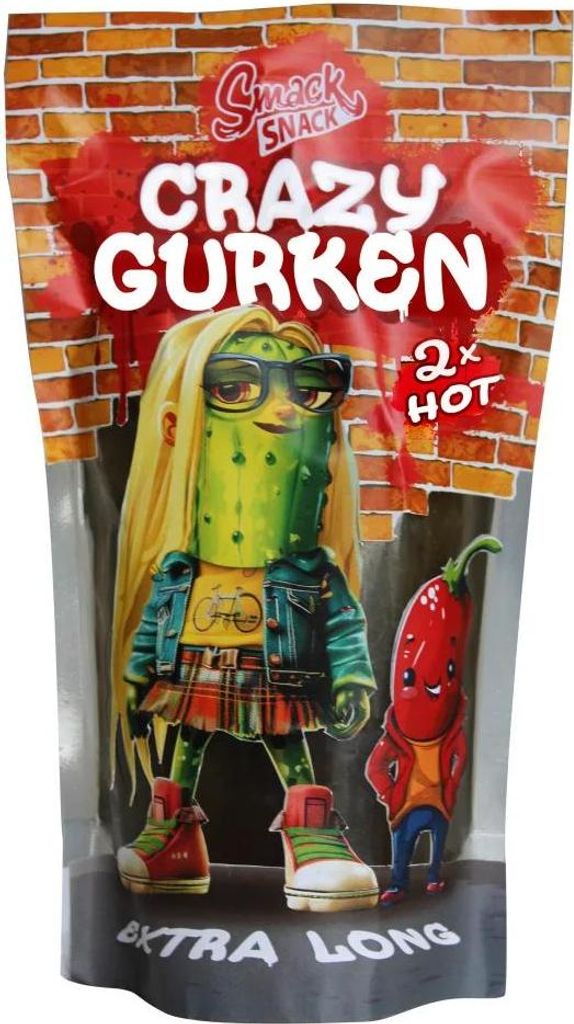 Smack Snack Gewürzgurken XXL hot 400g Produktbild 