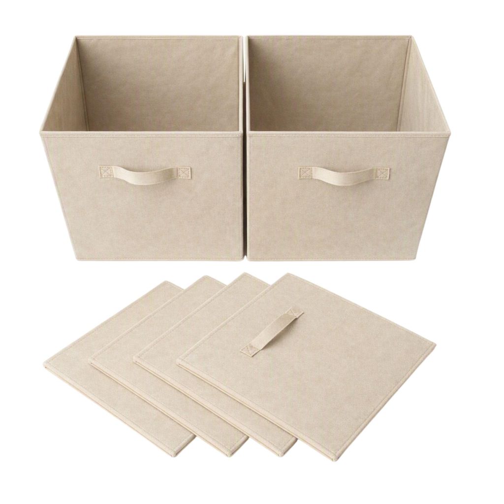 Aufbewahrungsbox Set 6-teilig Stoff Faltbare Ordnungsboxen Produktbild 