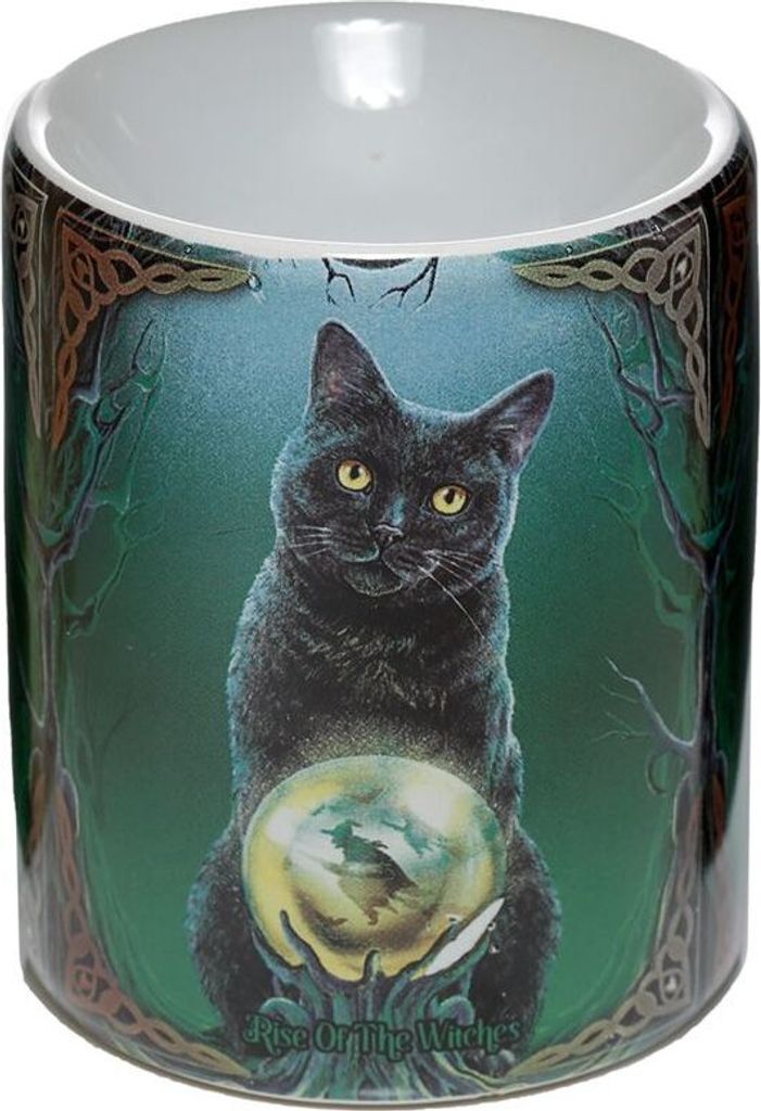 Lisa Parker Keramik Aufstieg der Hexen Katze Ölbrenner