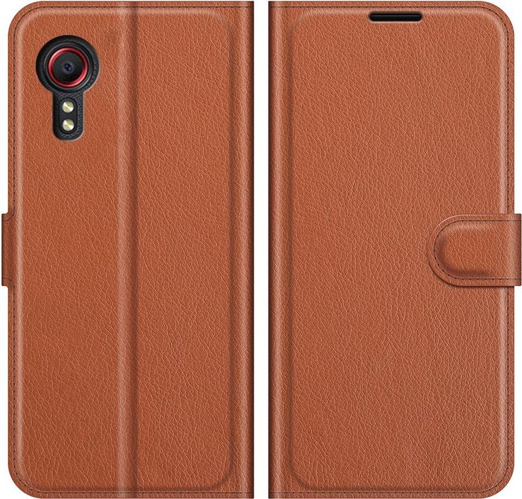 Samsung Galaxy Xcover 5 Hülle - Coverup Klapphülle - Braun