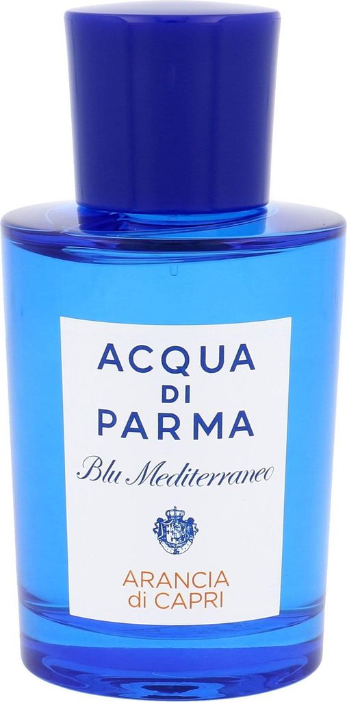 A bottle of Acqua di Parma Blu Mediterraneo Arancia di Capri Eau de Toilette.