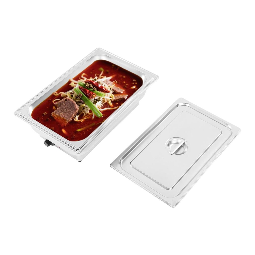 9L Chafing Dishes Buffet Set 600W Speisenwärmer mit Deckel 30–110 °C Buffetgeschirr Warmhalte-Set