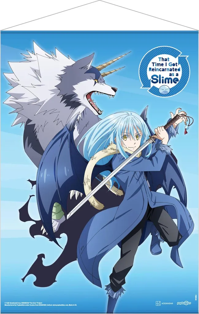 Wallscroll Slime Rimuru Ranga 50x70 cm - Déco Durable sans Plis ni Cornes
