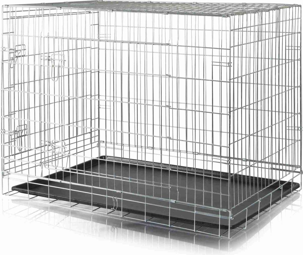TRIXIE Hundebox Home – XL: 116 × 86 × 77 cm – faltbarer Hundekäfig mit 2 Türen & Sicherheitsverschlüssen, verzinkte Transportbox mit stabi...