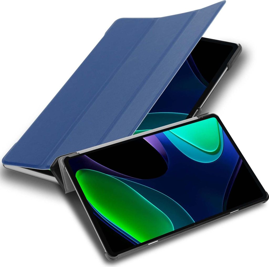 Cadorabo Hülle für Xiaomi Pad 6 Pro Schutzhülle in JERSEY DUNKEL BLAU Tablet Hülle Case Cover Book Etui