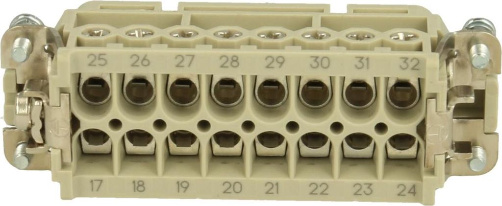 HARTING Han 16A Buchseneinsatz (F) Schraubanschluss, 16-polig+PE 250V, 16A - 1 Stück