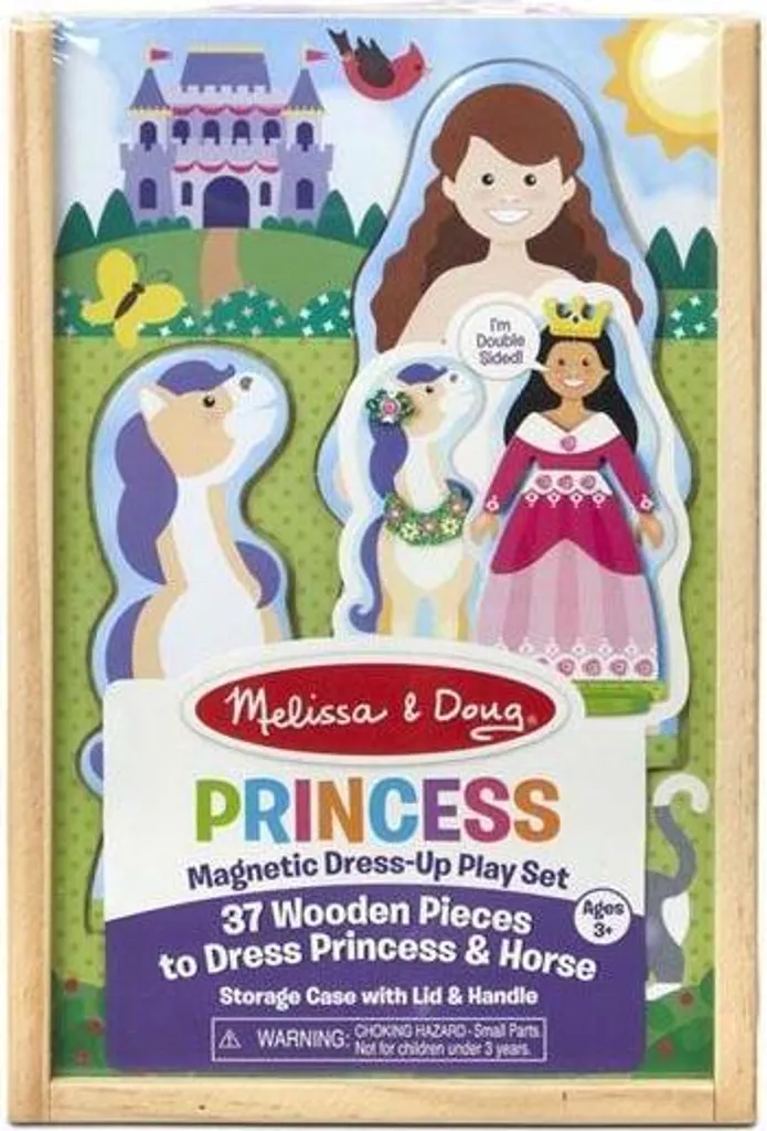 Poupée magnétique en bois à habiller Princesse - Jeu éducatif 35 pièces - 3