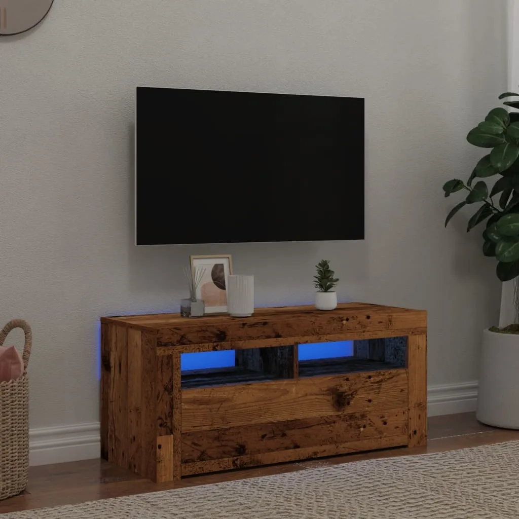 Mobile Porta TV Maison Exclusive 90cm: LED RGB e Finitura Antica - 3