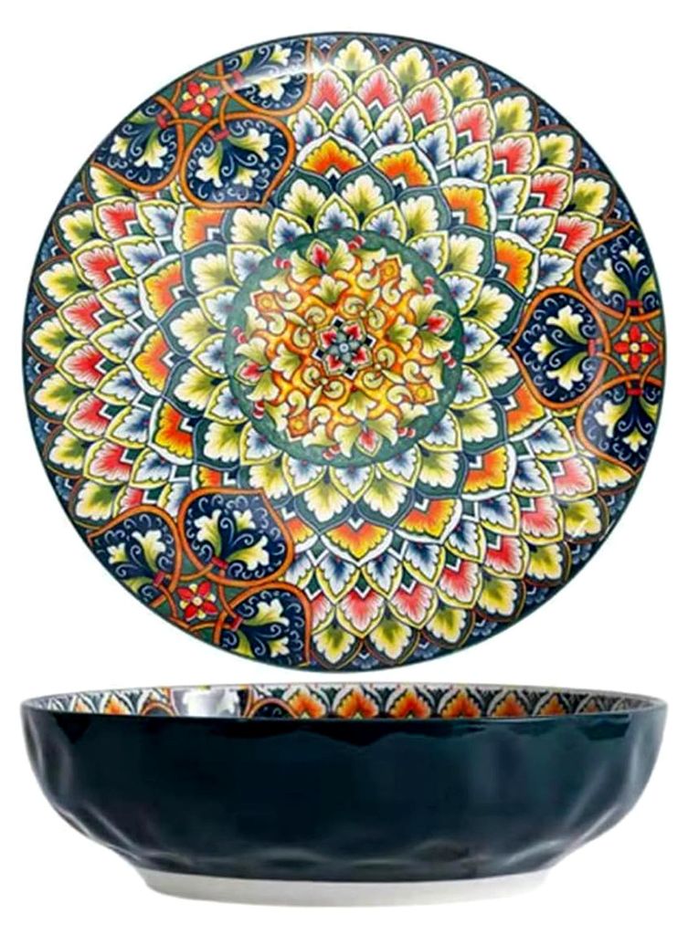 Keramikteller im europäischen Stil, hochtemperaturbeständig, 25,4 cm Suppenschüssel