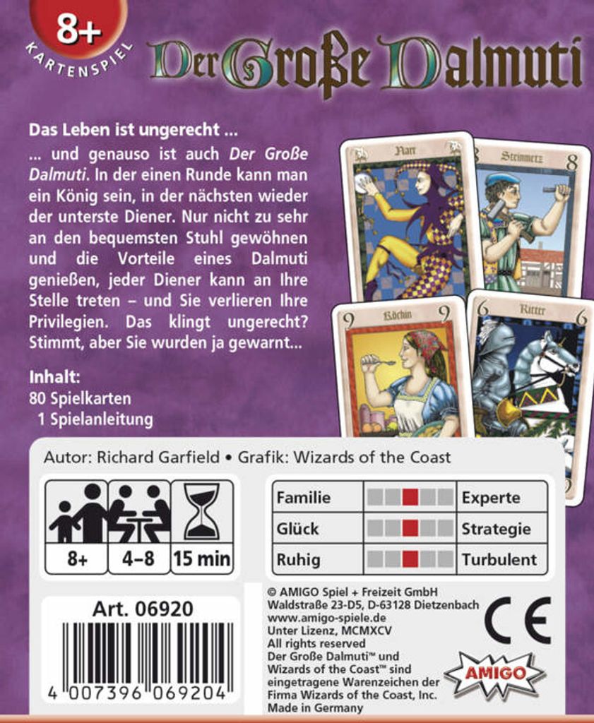 Amigo Der Große Dalmuti, Karetní, Strategie, 8 rok/roky, 15 Obrázek produktu 
