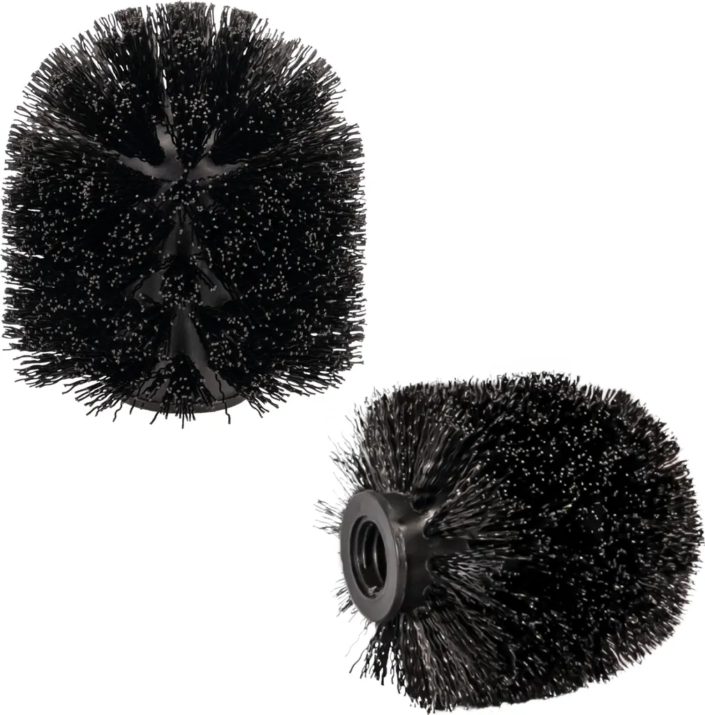 2 Testine Ricambio Scopino WC Nere bremermann SAVONA - Universali 12mm