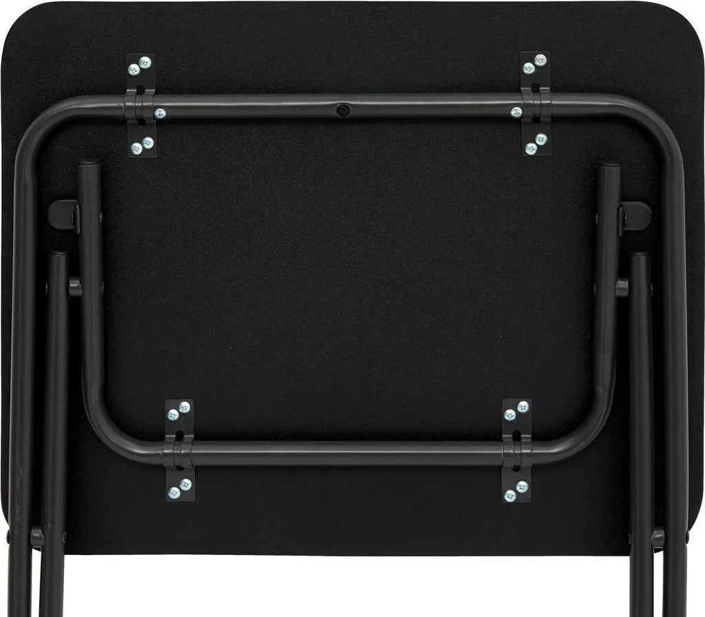Table d'appoint pliante noire pour studio et petit espace intérieur