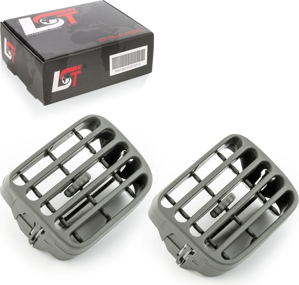 2x Frischluftgrill Lüftung Gitter Luftdüse Mitte grau für RENAULT Clio II Thalia