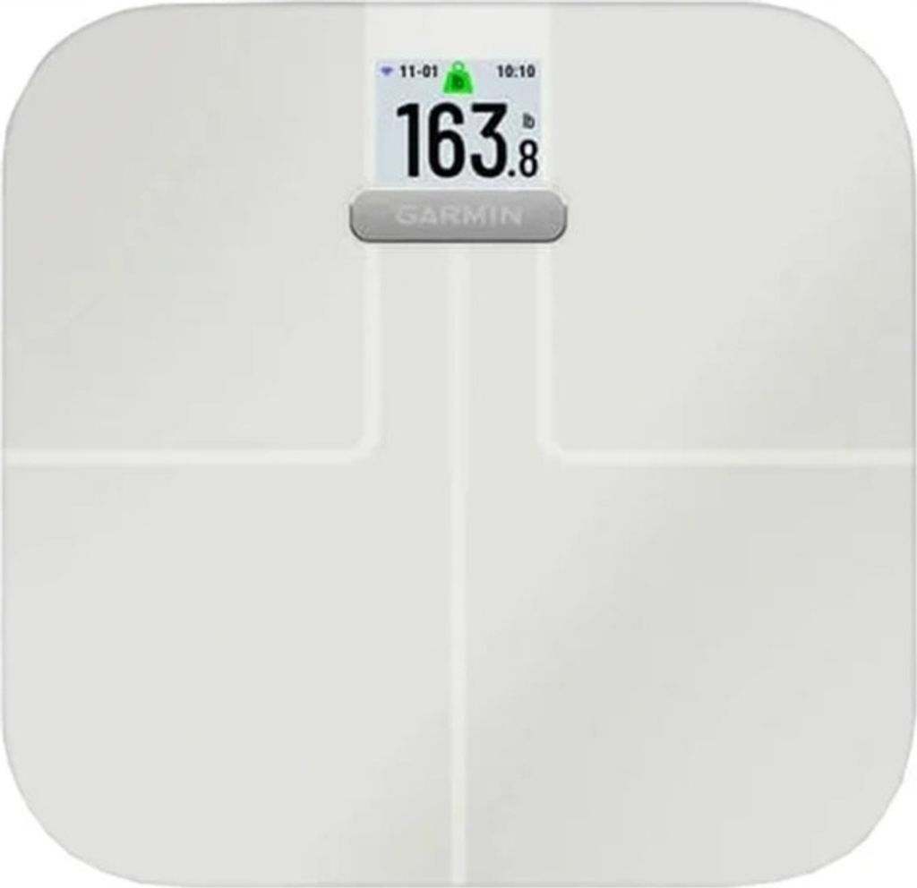 GARMIN Index S2 max 180kg digitale Keramik-Personenwaage Weiss