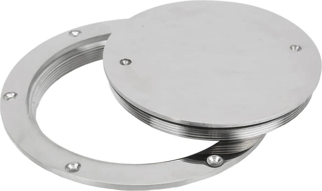Plaque de pont 6 pouces en inox 316 poli miroir pour bateaux de plaisance