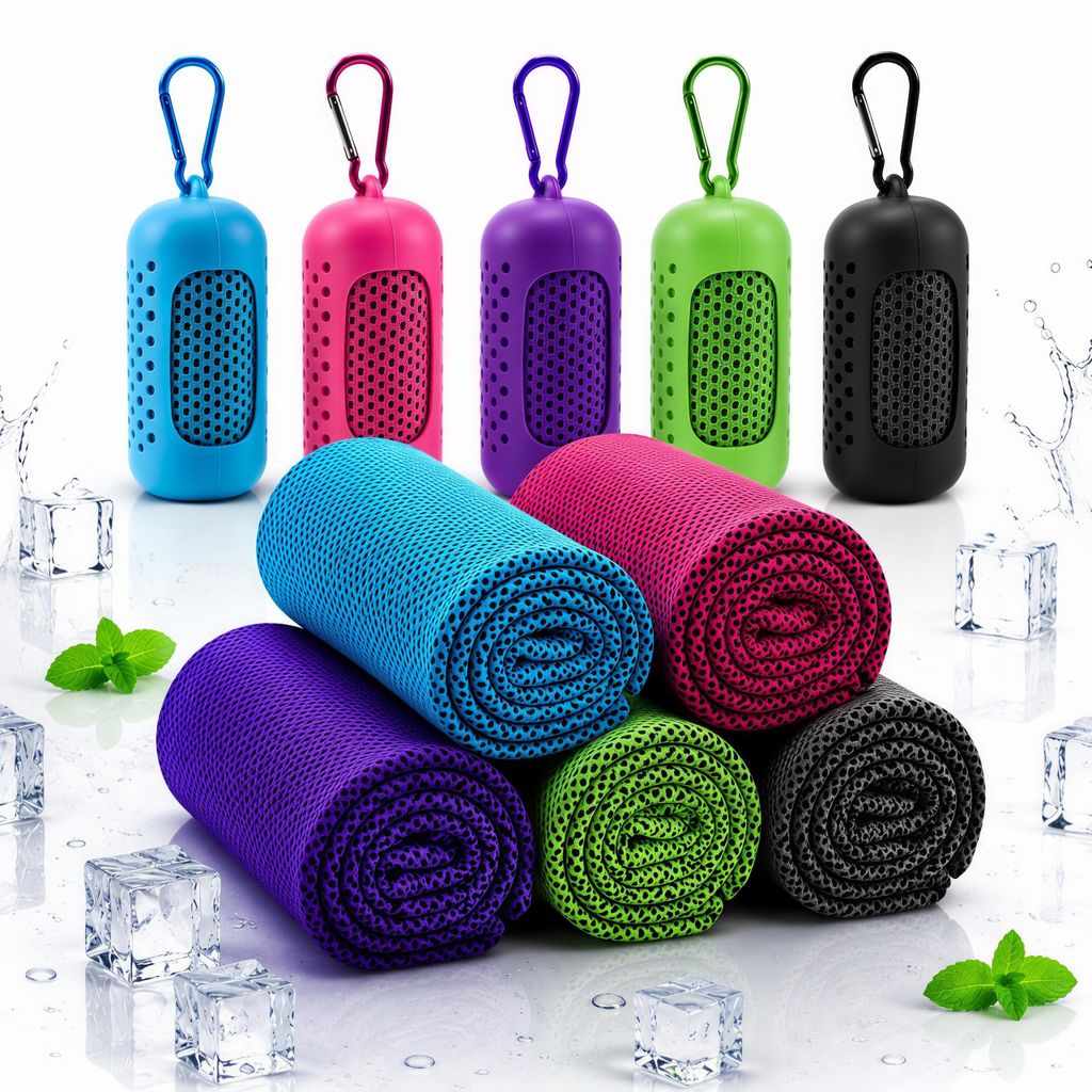 5 Stück Kühlhandtuch Cooling Towel, 100 x 30 cm, Kühlendes Produktbild 
