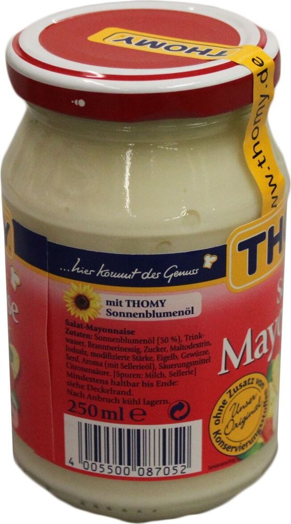 Thomy Salat Mayonnaise cremig mit reinem Sonnenblumenöl Produktbild 7