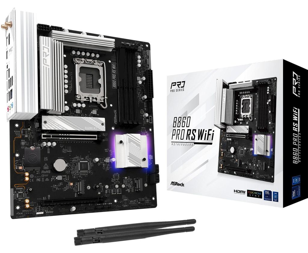 Asrock B860 Pro RS WiFi, Intel, LGA 1851 (Socket V1), Intel Produktbild 