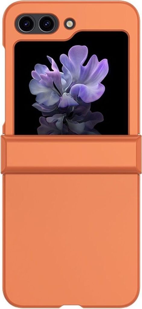 König Design Hülle kompatibel mit Samsung Galaxy Z Flip5 5G Kunststoff Soft Handyhülle - Handy Case Orange