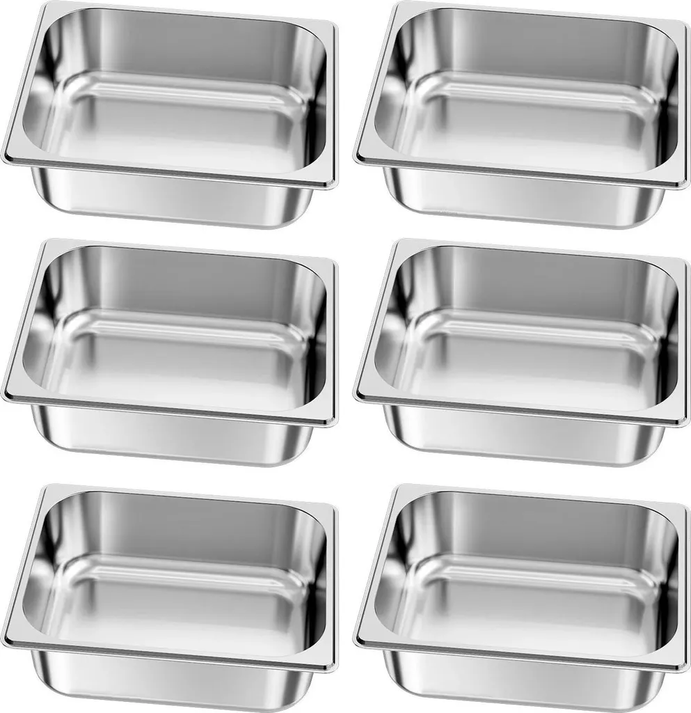 Bac inox alimentaire anti-déformation lot de 4 Hôtel Pan pro 4 pouces