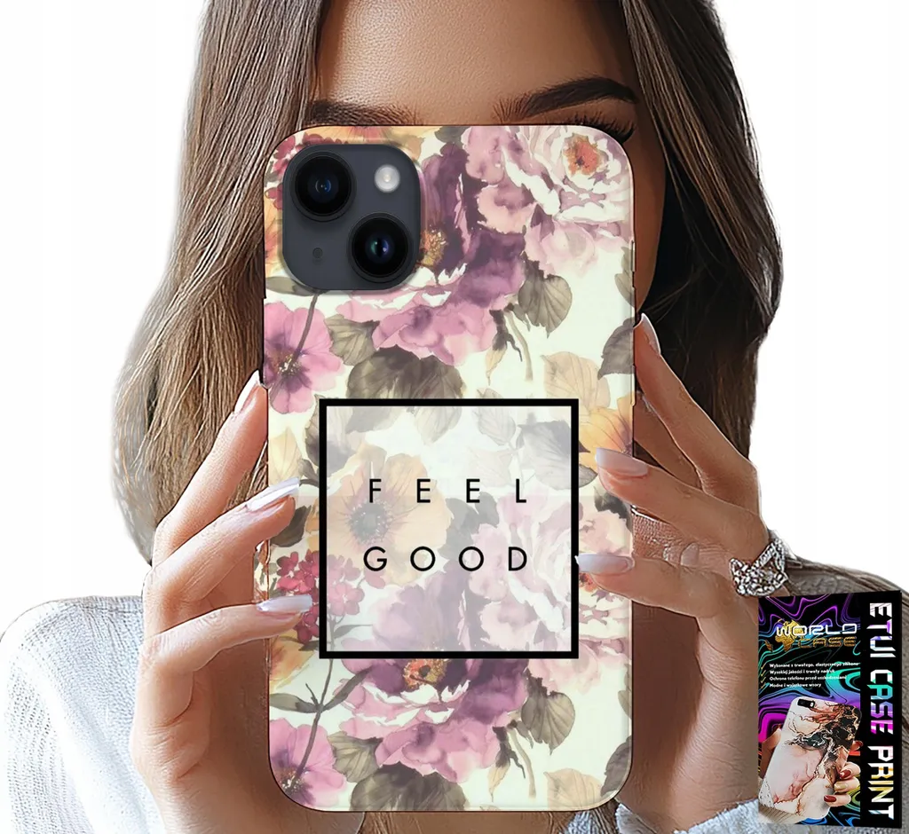 Custodia Per Iphone 14 Plus - Design Floreale, Custodia Da Donna Alla Moda + Vetro
