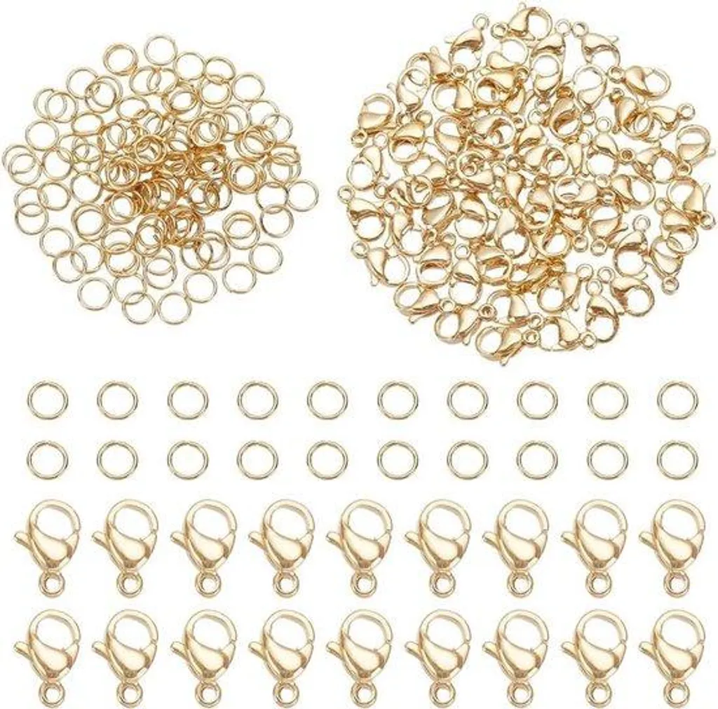 Kit anneaux ouverts 4mm acier inox pour montage colliers et bracelets