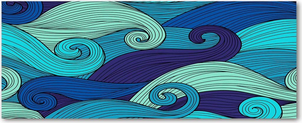 Tulup Glas-Bild Wandbild aus Glas - 125x50 - Wandkunst - Wandbild hinter gehärtetem Sicherheitsglas - Dekorative Wand für Küche & Wohnzimmer ...