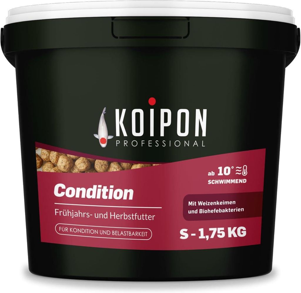 KOIPON Condition 1,75kg 3mm Koi- & Goldfischfutter Frühjahr/Herbst