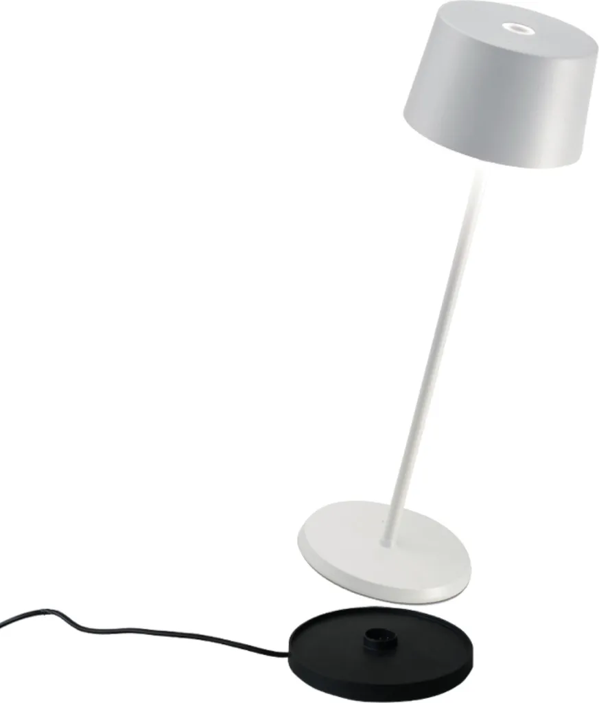 Lampe de table LED rechargeable Olivia Pro White dimmable sans fil