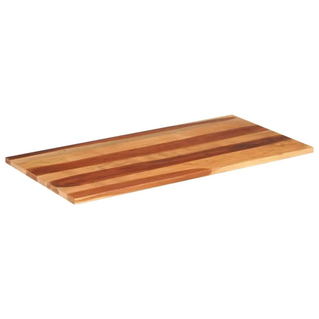 Plateau de table en bois de rose massif durable avec chants bruts