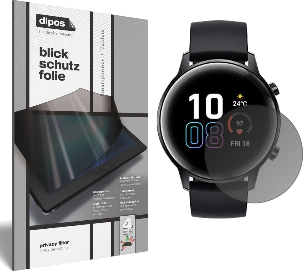 Blickschutzfolie für Honor Magic Watch 2 42mm matt Schutzfolie Folie Display Schutz dipos