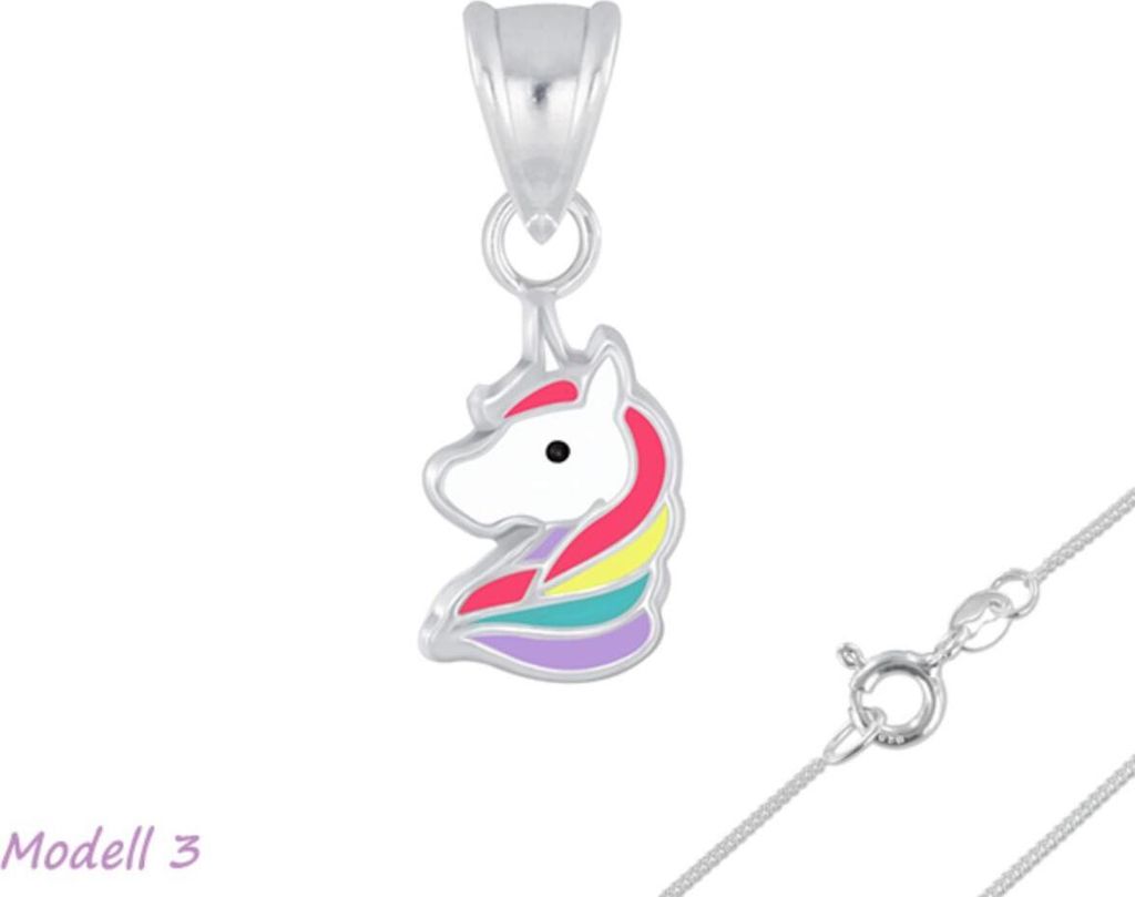 Einhorn Anhänger Silber 925: Kinderschmuck Kette Modell 3 Produktbild 