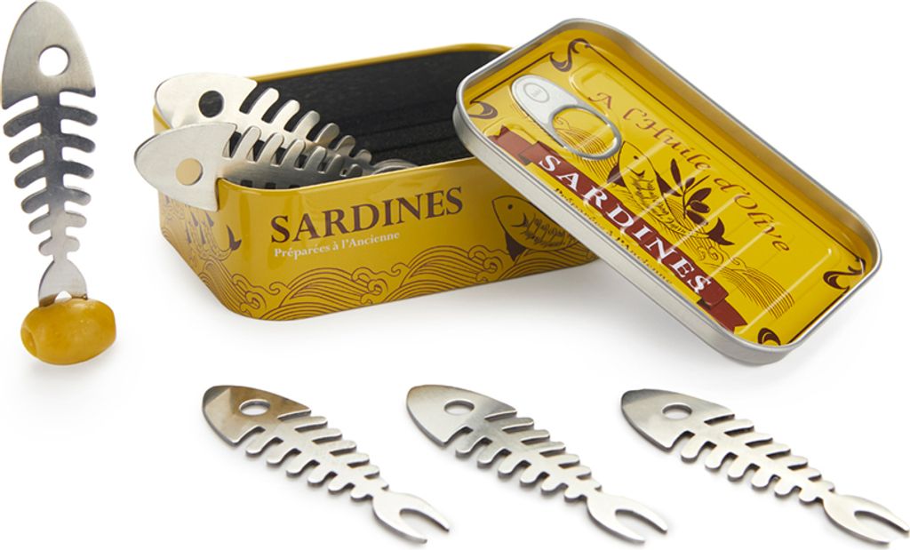 Set di sardine - set di 6 forchette da aperitivo sardine - Immagine del prodotto 