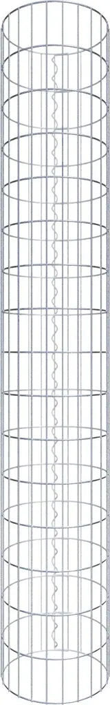 Colonne de gabion ronde Ø37 cm H160 cm maille 5x10 cm en acier galvanisé