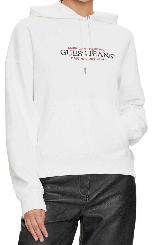 Guess - "Jeans" Kapuzenpullover für Damen, Übergroß NA632 (L) (Weiß)