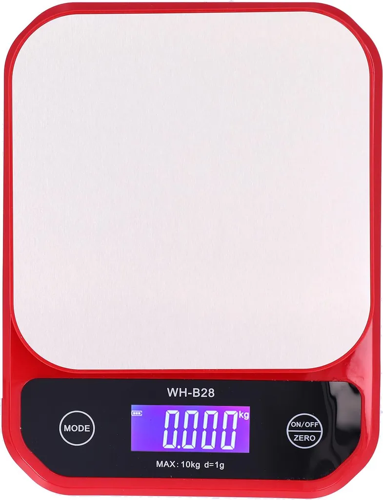 Balance de pâtisserie étanche USB 10kg rouge - Précision 1g garantie