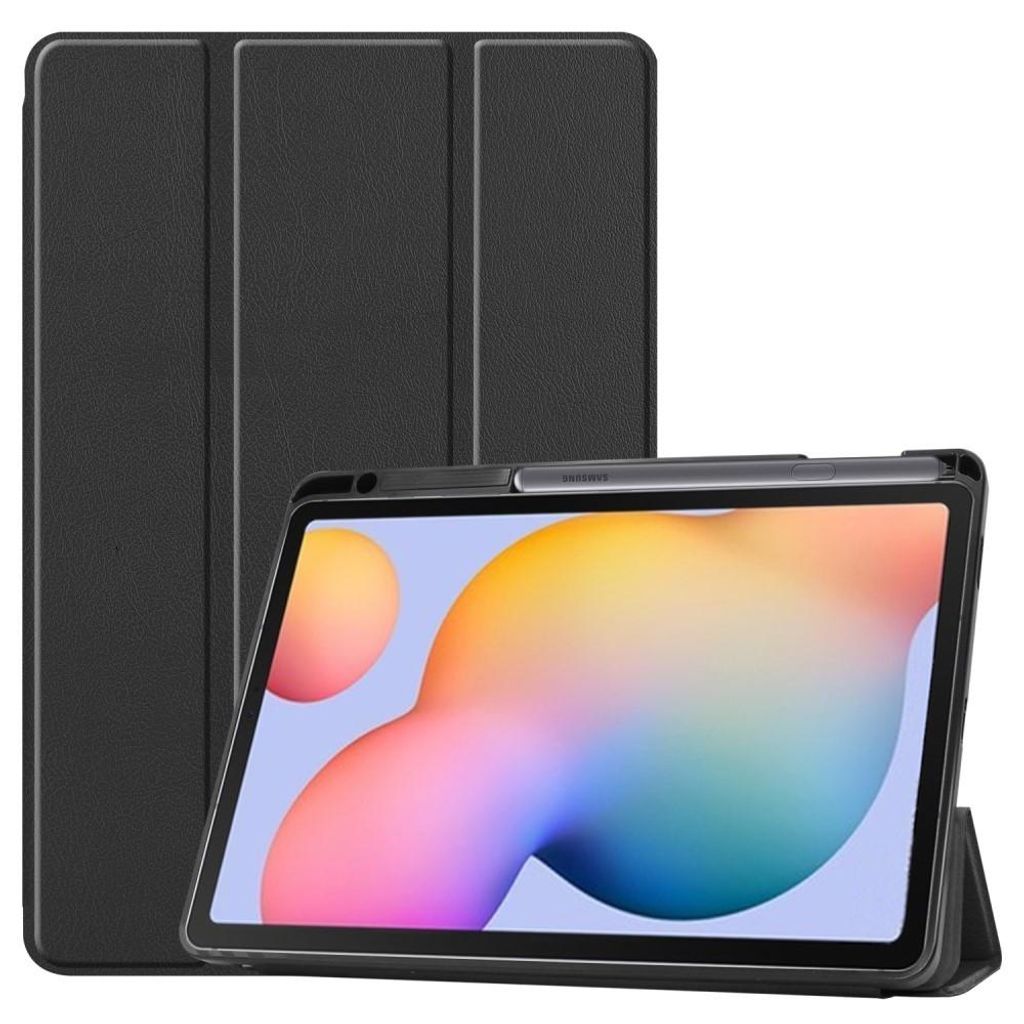 Samsung Galaxy Tab S6 Lite Hülle - Tri-Fold Ständer Klapphülle mit Schlaf/Wach-Funktion - Schwarz