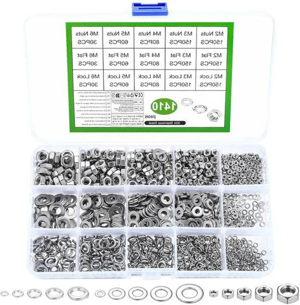 Kit de Vis Métalliques à Tête Conique et Ergots de Fixation Zingués M2-M6