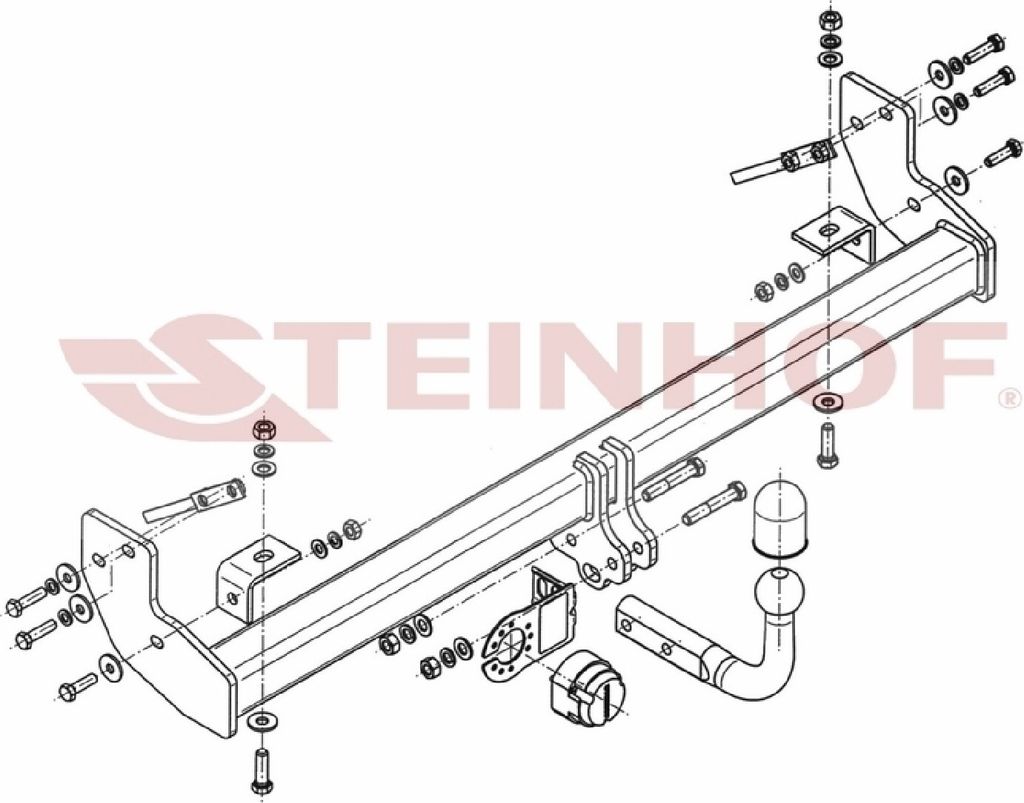 Z546808 Anhängerkupplung passend für JEEP Wrangler 1996-2007 starr