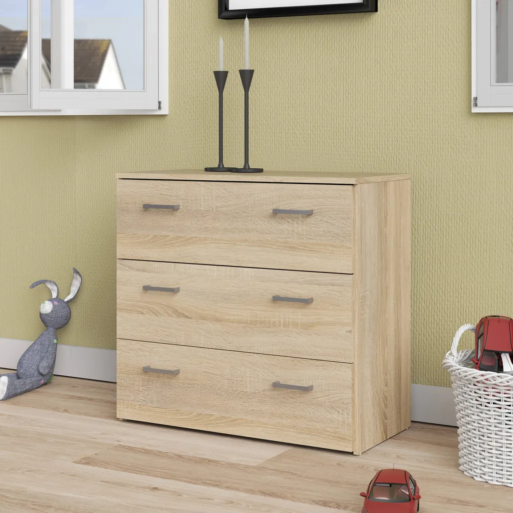 Buffet Bas Sidal I Dub Sonoma - Solution de Rangement pour Petit Espace