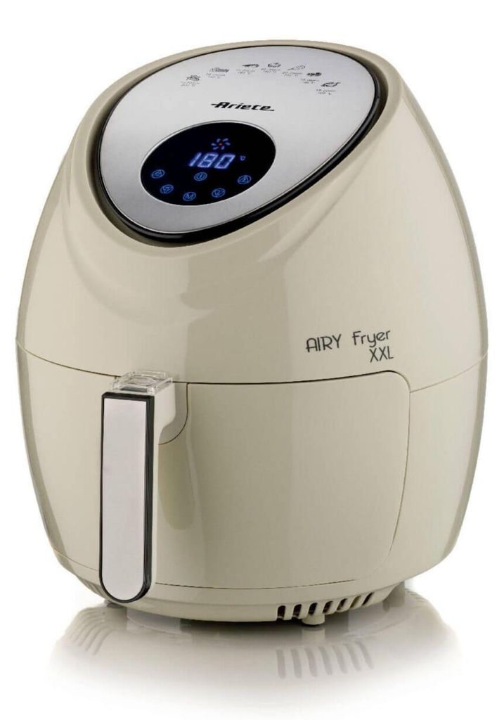 Ariete Heißluftfritteuse 4618 Airy Fryer XXL – 7 Liter, 2,5 kg, 1800 W, LCD-Display, 7 Programme, Beige