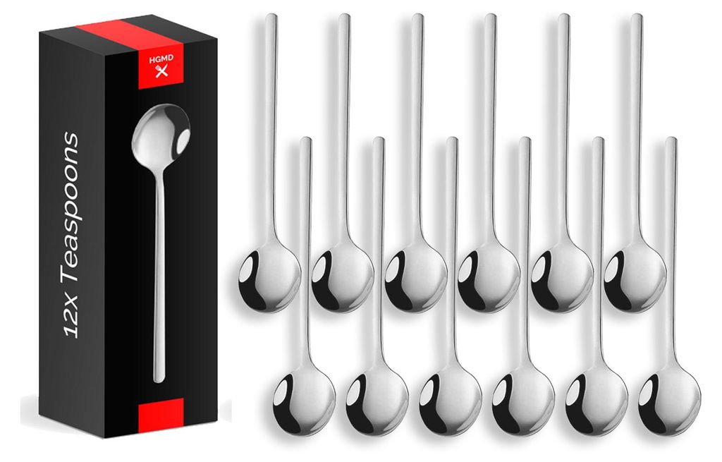 HGMD Teelöffel - 12 Stück - 13cm - Teelöffel - Kaffeelöffel Produktbild 