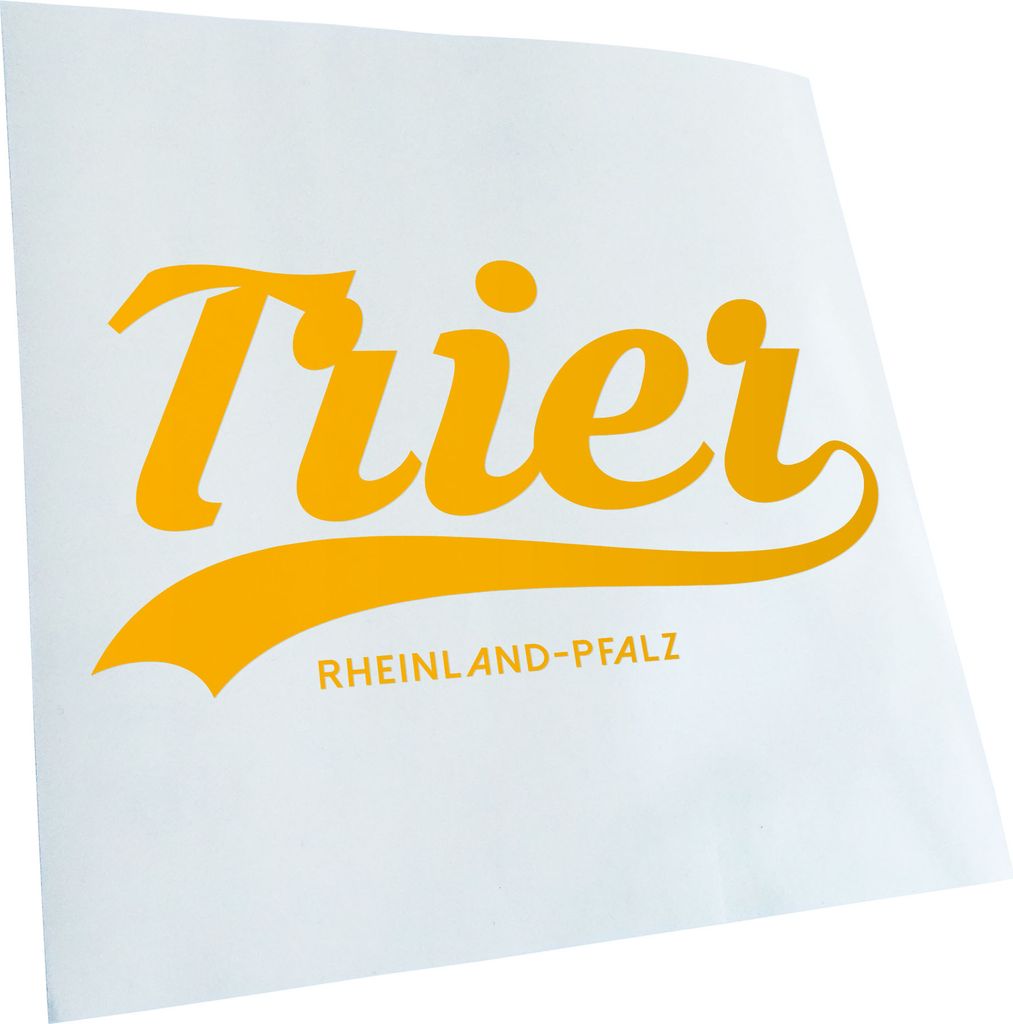 Kiwistar - Autoaufkleber - Trier Rheinland-Pfalz - Gelb - 60x30cm - Aufkleber für Auto, Laptop, Fahrrad, LKW, Motorrad mehrfarbig JDM Decal Racing