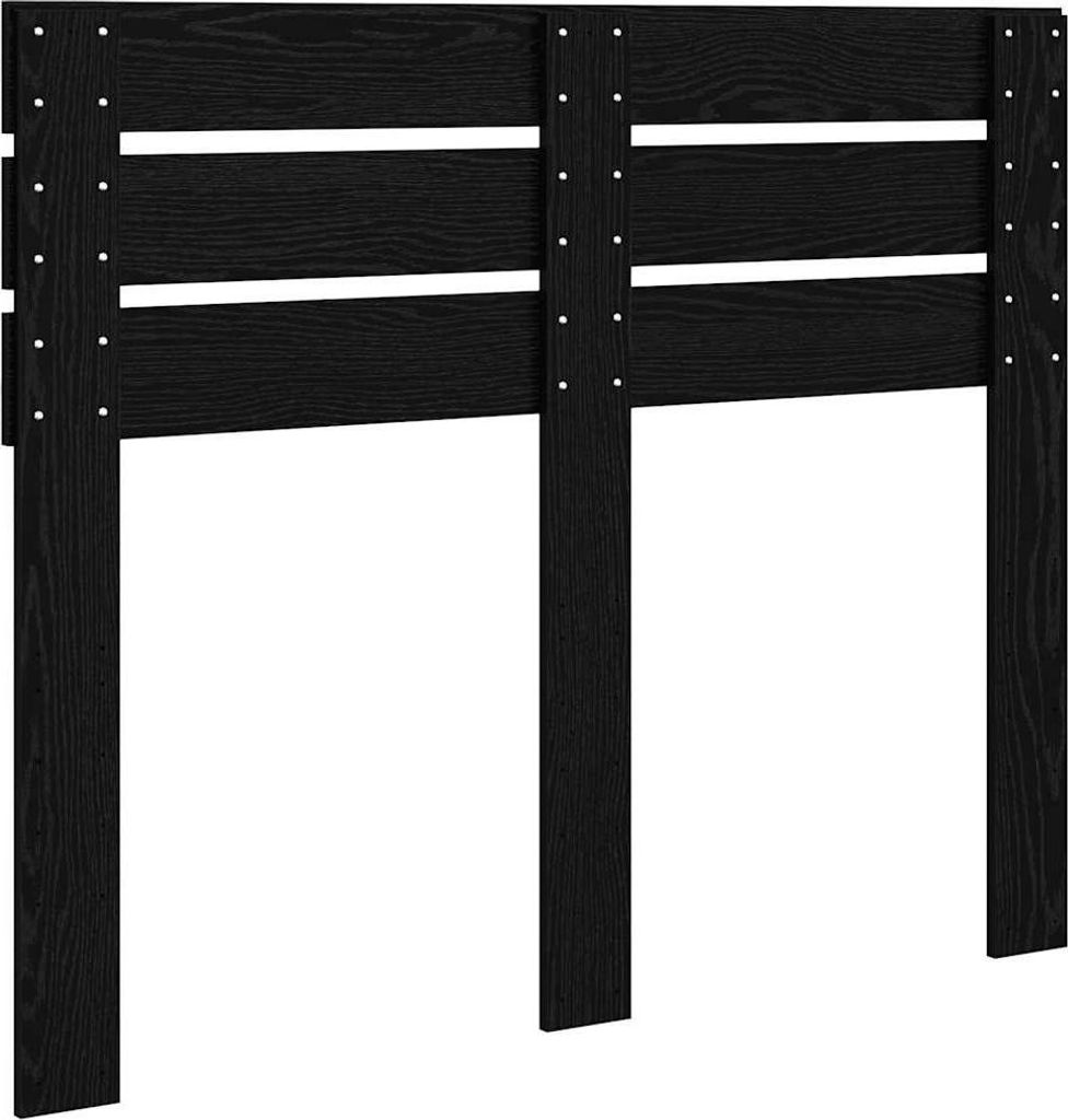 vidaXL Kopfteil mit Kopfteil Schwarz Eichen-Optik 120 cm Holzwerkstoff
