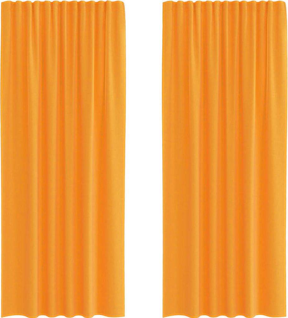vidaXL Voile Vorhänge mit Stangentaschen 2 Stk. Orange
