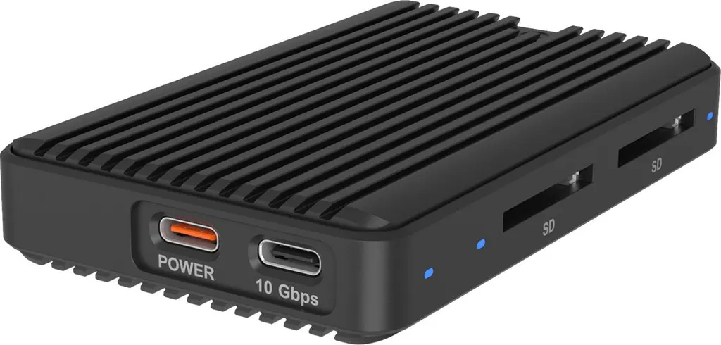 Icy Box IB-CR602M-C31 Boîtier SSD M.2 NVMe SATA avec Double Lecteur SD